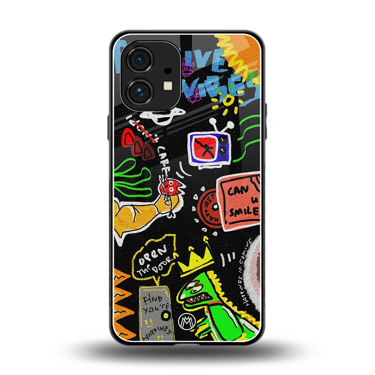 graffiti back phone cover | glass case for nothing phone 1