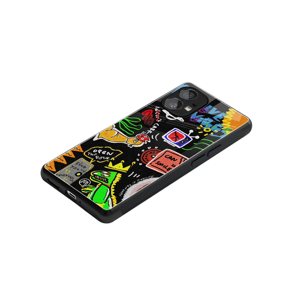graffiti back phone cover | glass case for nothing phone 1
