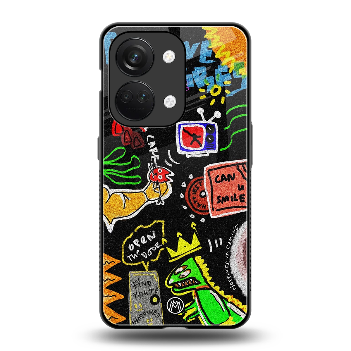 graffiti back phone cover | glass case for oneplus nord 3