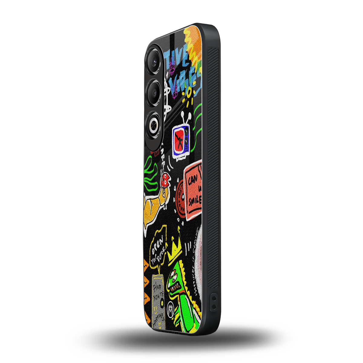 graffiti back phone cover | glass case for oneplus nord ce 4
