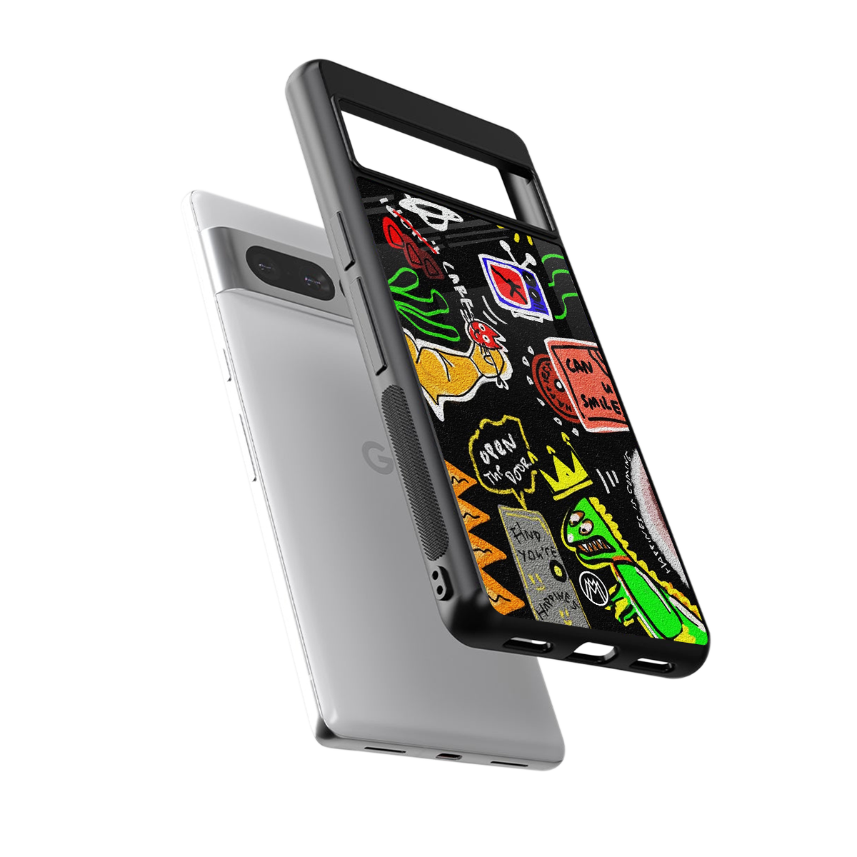 graffiti back phone cover | glass case for google pixel 7 pro