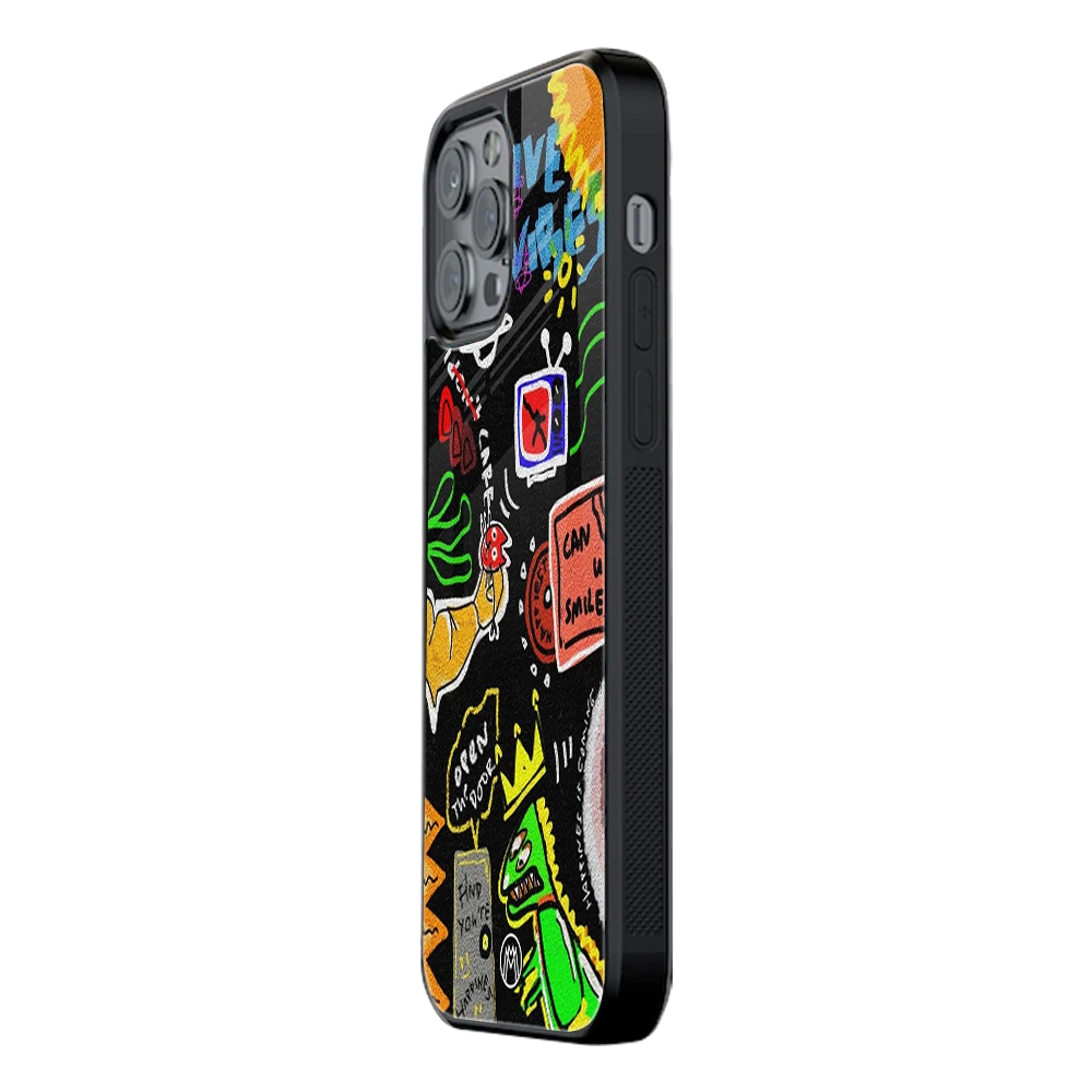 Slim Glass Back Phone Case for Multiple Brands โ iPhone, Samsung, Redmi, OnePlus, Oppo, Vivo