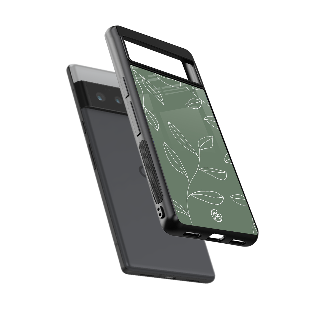 green petals back phone cover | glass case for google pixel 6 pro
