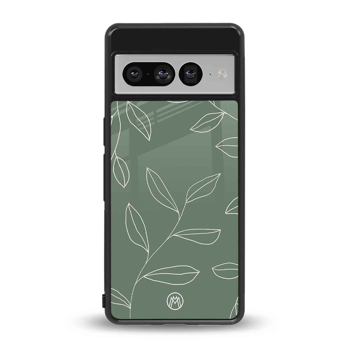 green petals back phone cover | glass case for google pixel 7 pro