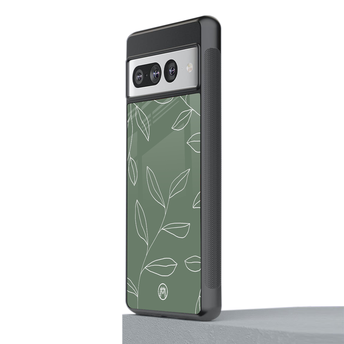 green petals back phone cover | glass case for google pixel 7 pro