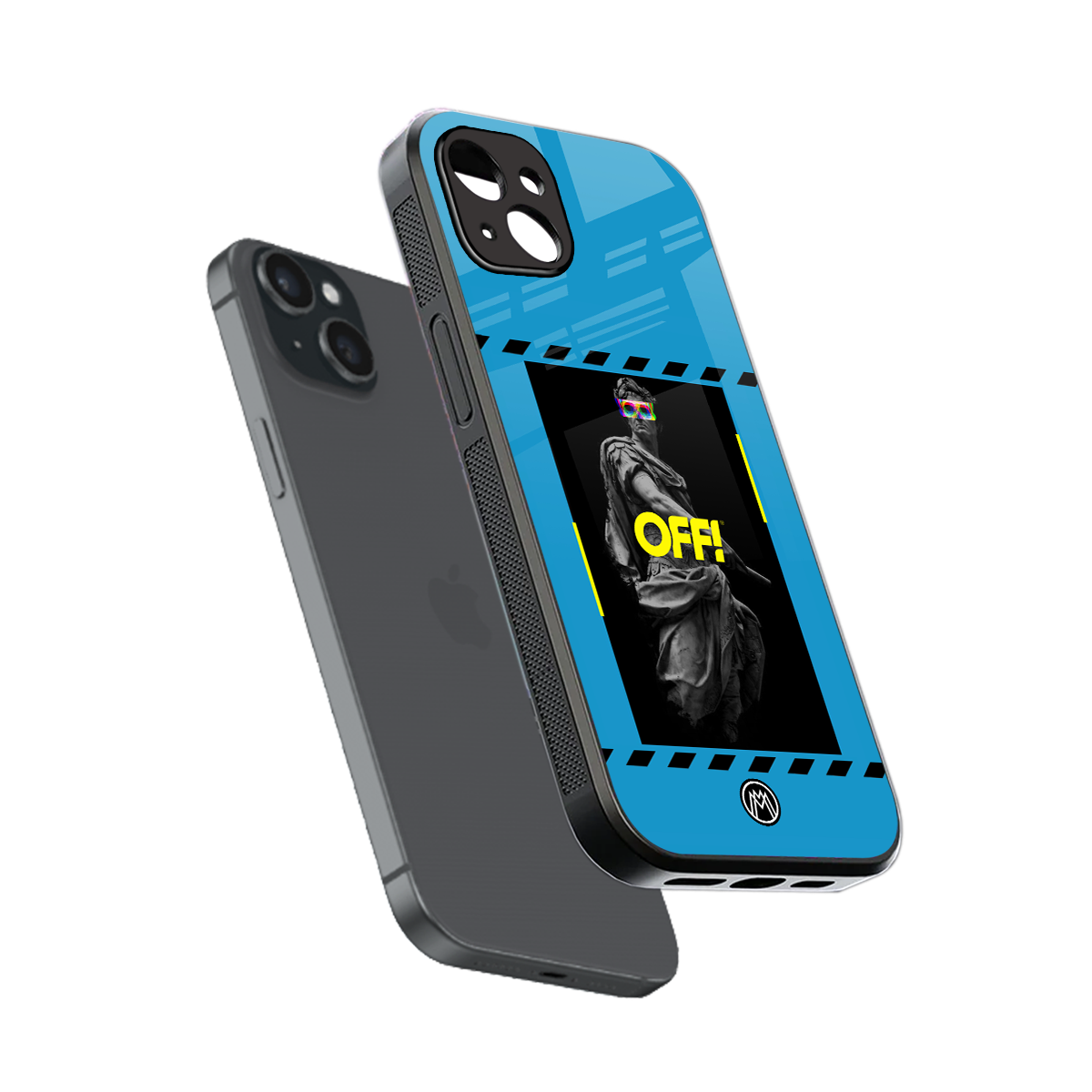 groovy caesar back phone cover | glass case for iphone 15 plus