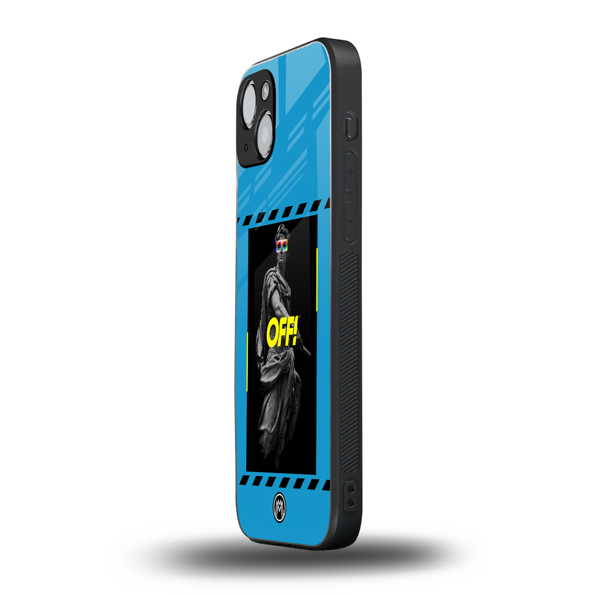 groovy caesar back phone cover | glass case for iphone 15 plus