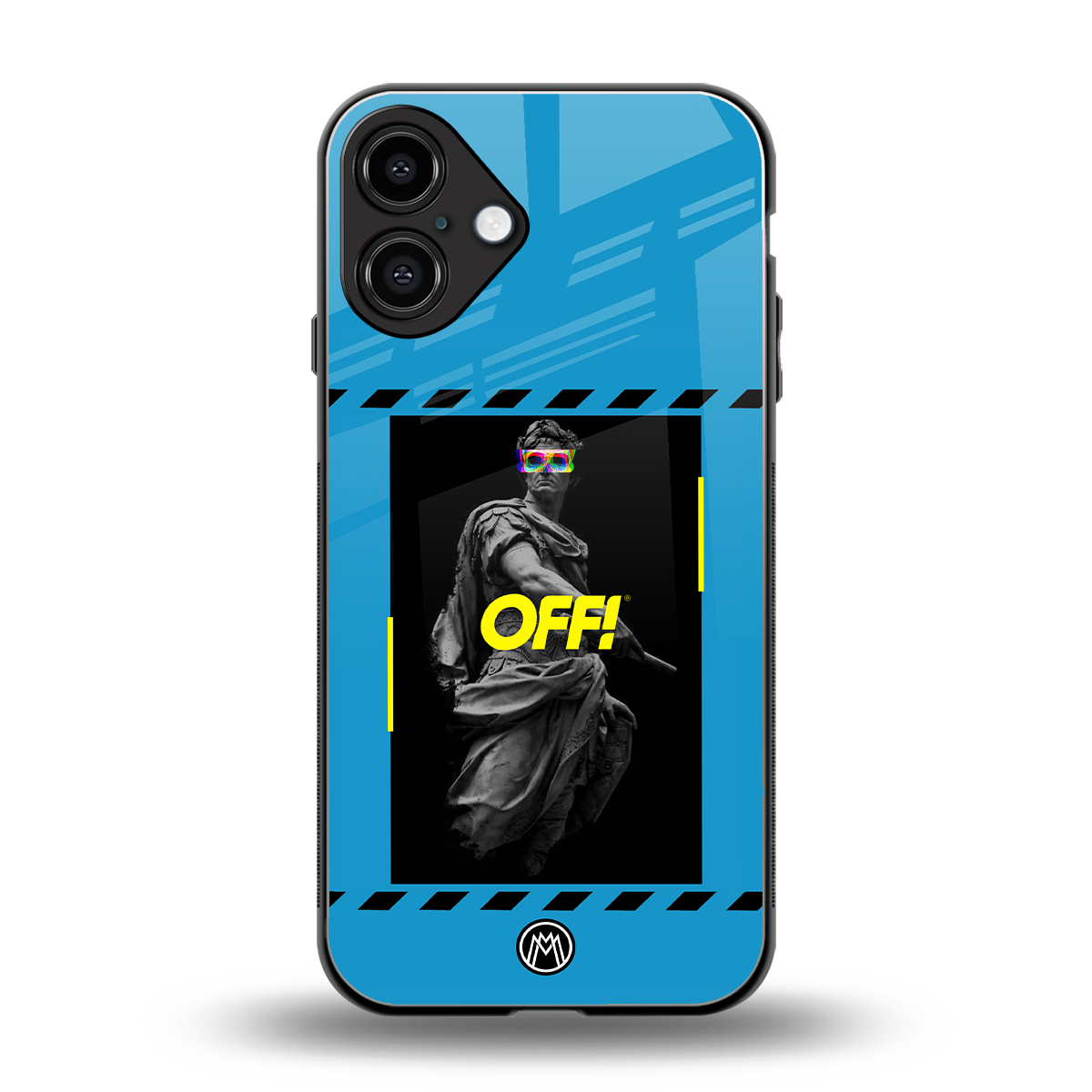 groovy caesar back phone cover | glass case for iphone 16 plus