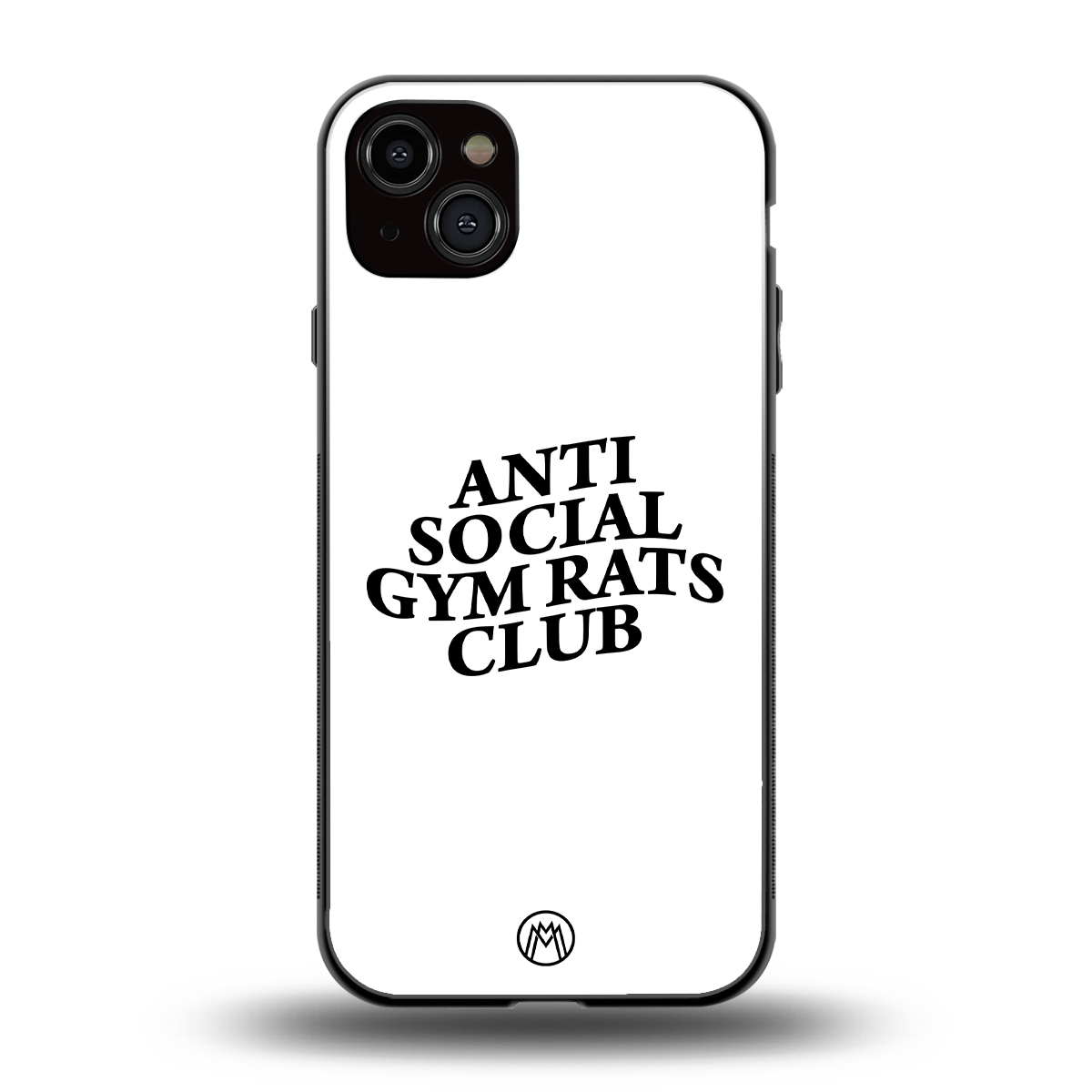 gym rats club back phone cover | glass case for iphone 15 plus