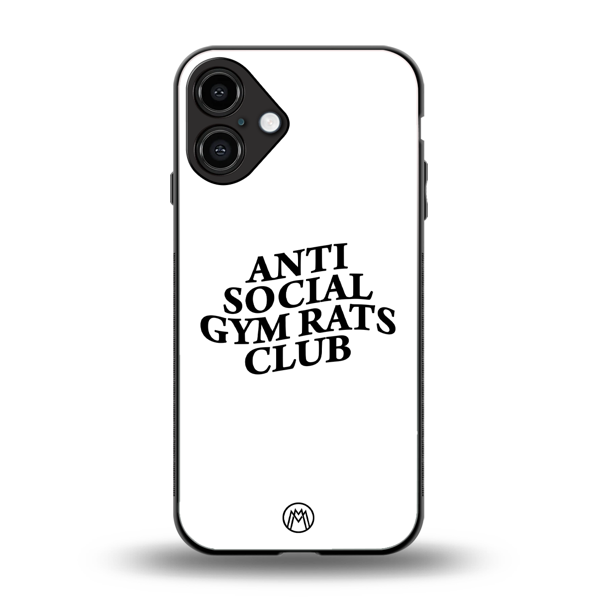 gym rats club back phone cover | glass case for iphone 16 plus