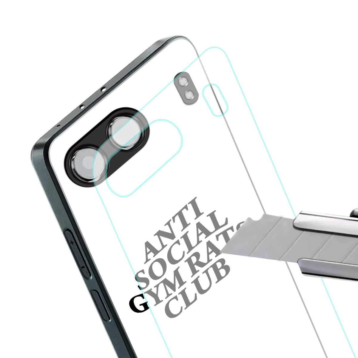 gym rats club back phone cover | glass case for oneplus nord 4