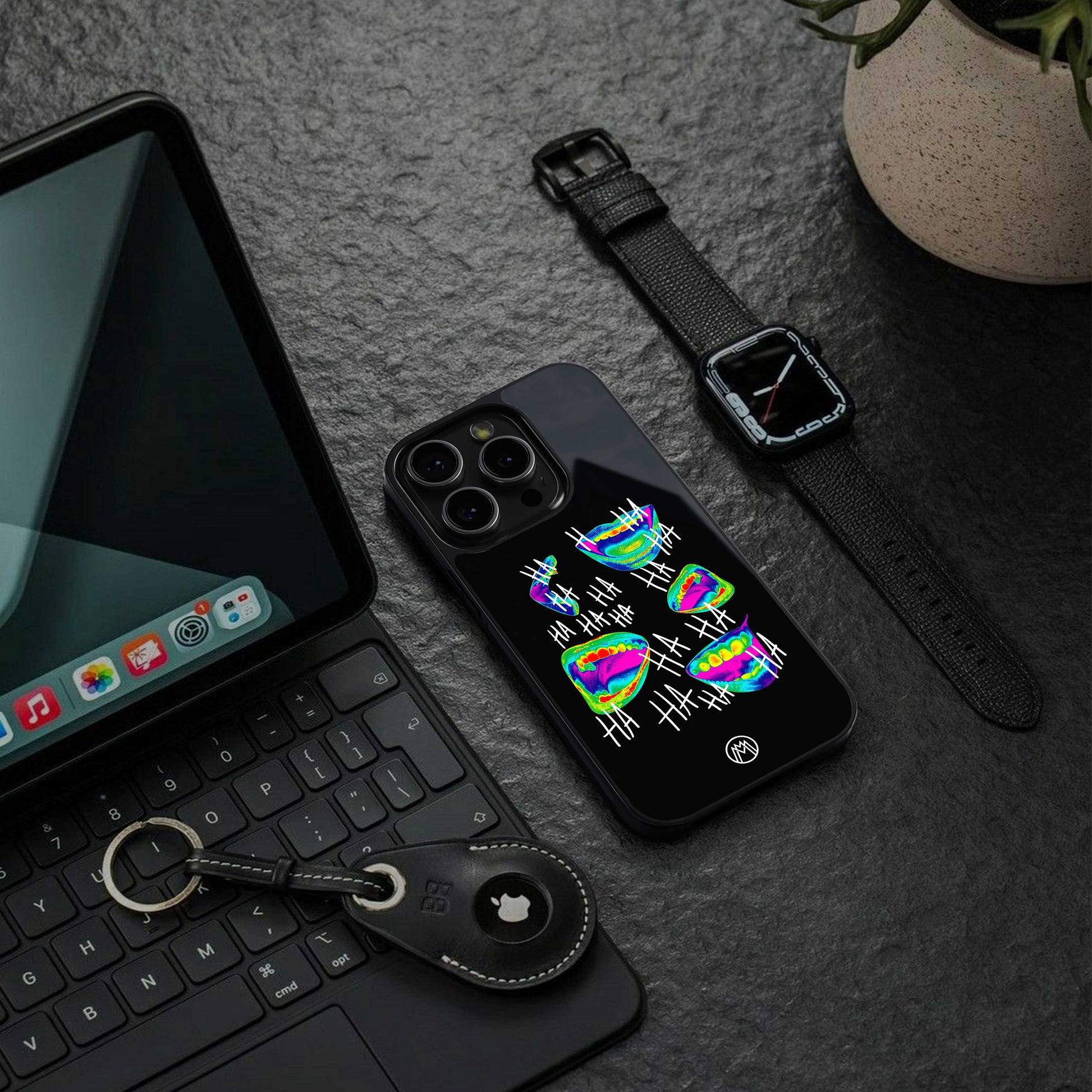 hahahahahaha back phone cover | glass case for iphone 14 pro max