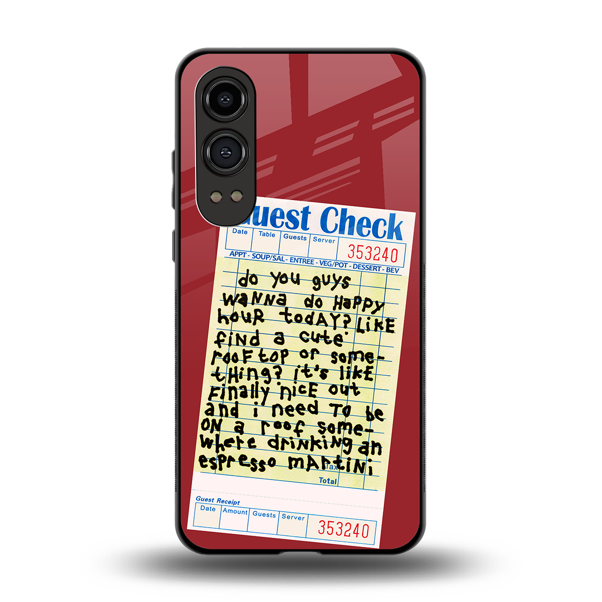 happy hour back phone cover | glass case for oneplus nord ce 4 lite