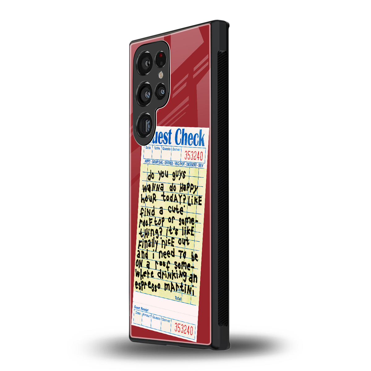 happy hour back phone cover | glass case for samsung galaxy s24 ultra