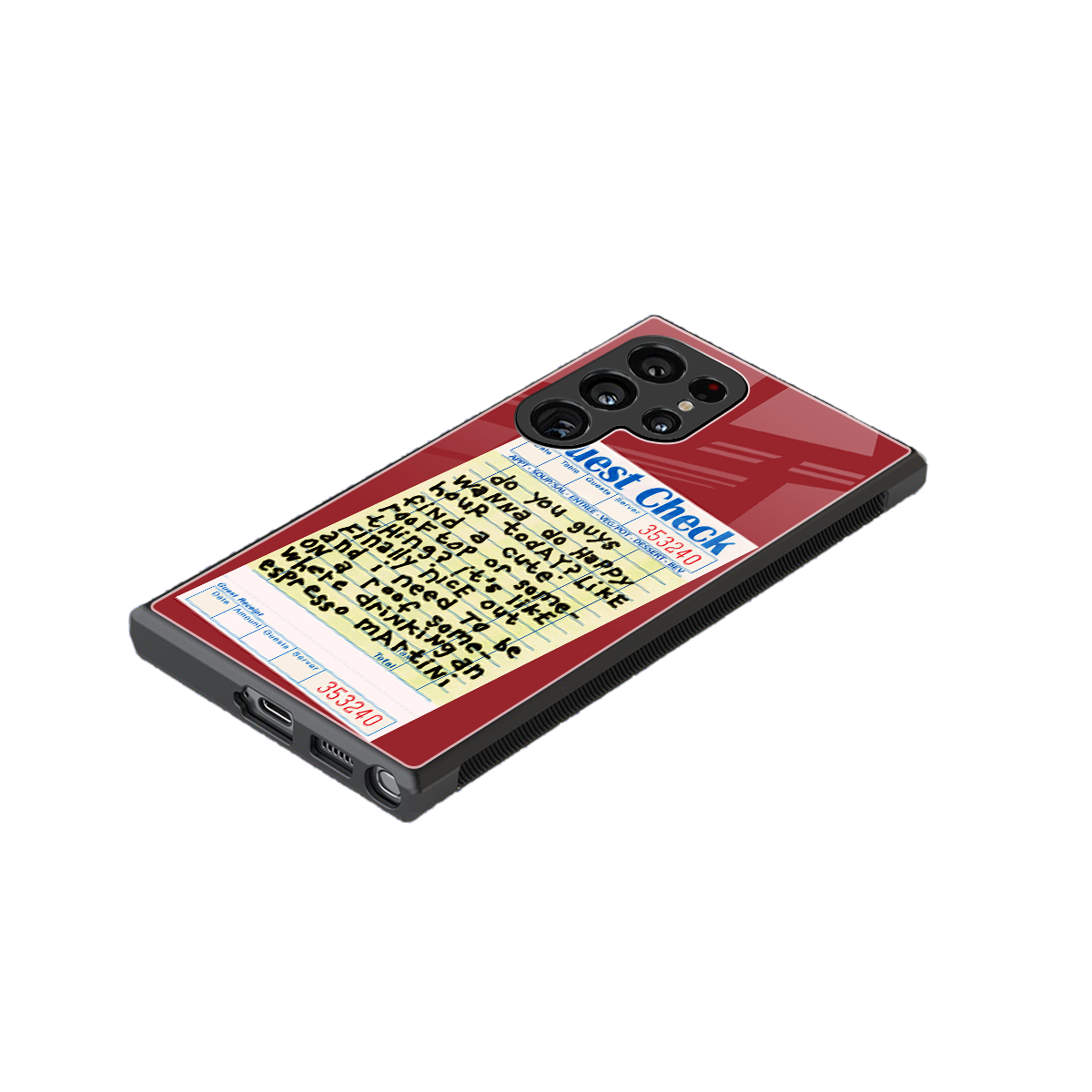 happy hour back phone cover | glass case for samsung galaxy s24 ultra