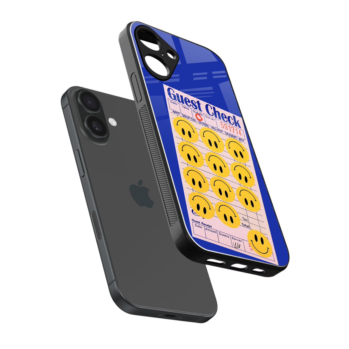 happy meals back phone cover | glass case for iphone 16 plus