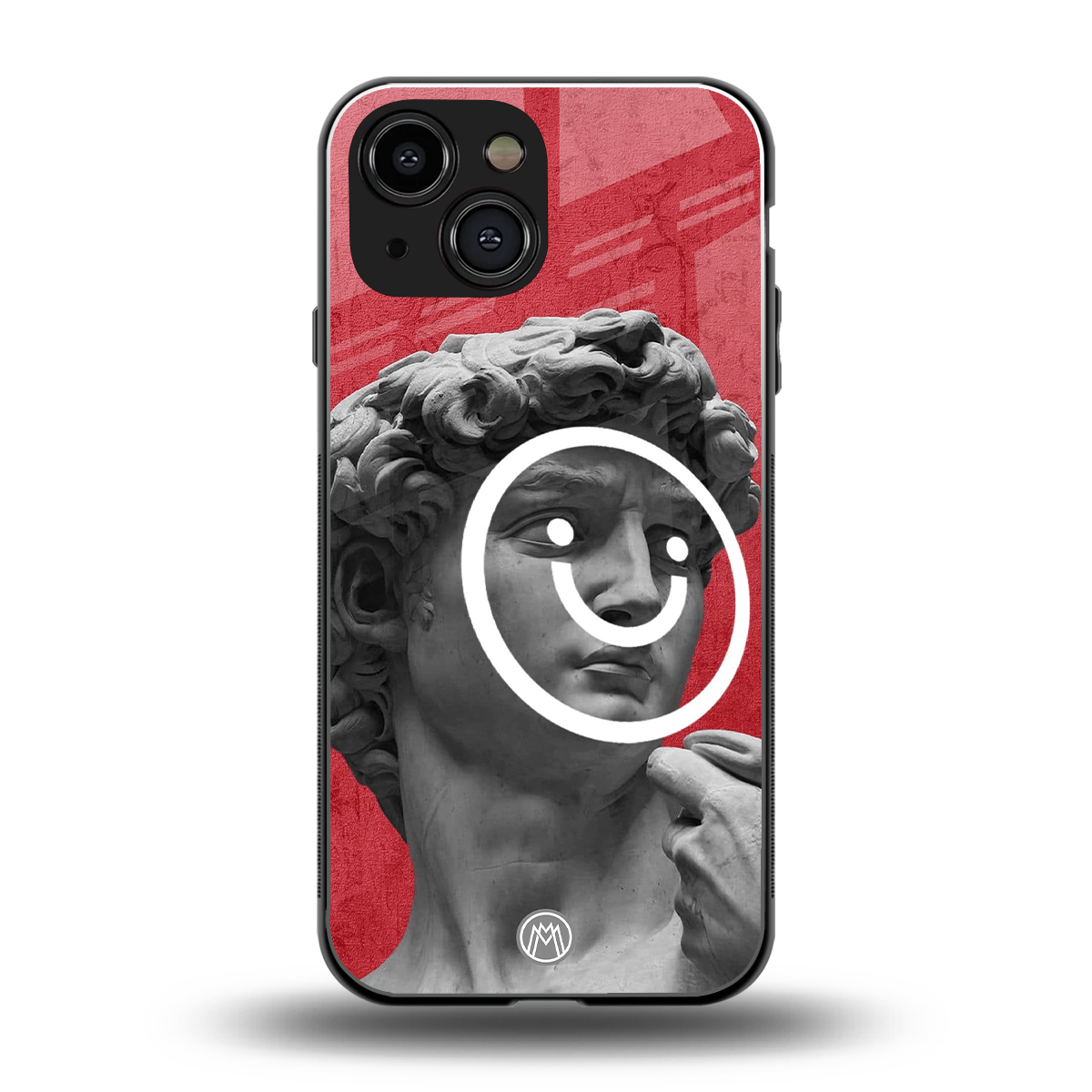 happy michelangelo back phone cover | glass case for iphone 13 mini