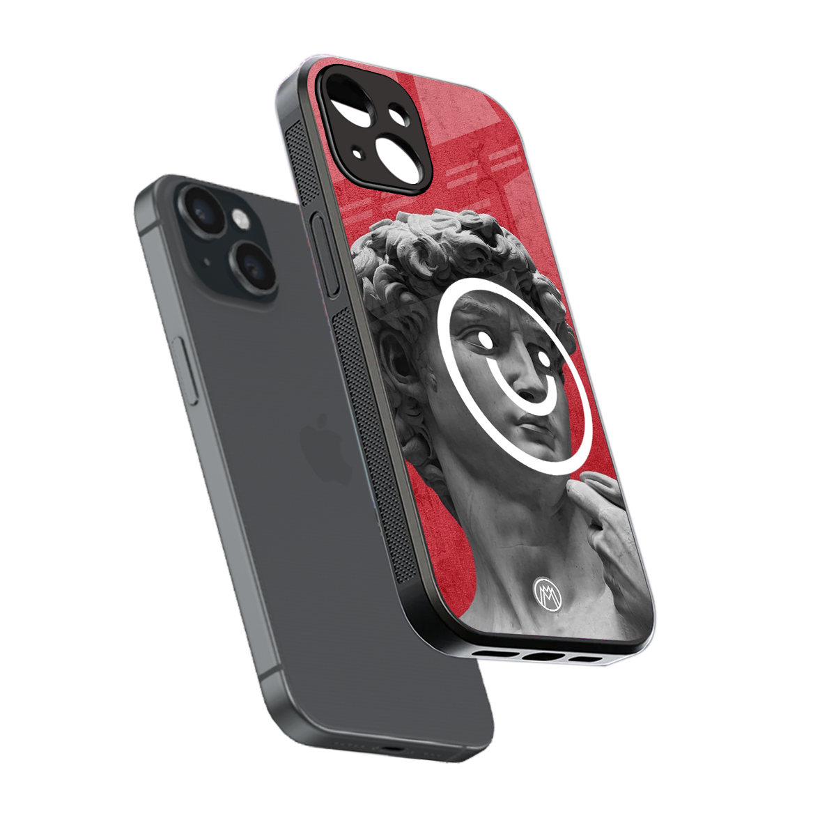 happy michelangelo back phone cover | glass case for iphone 13 mini