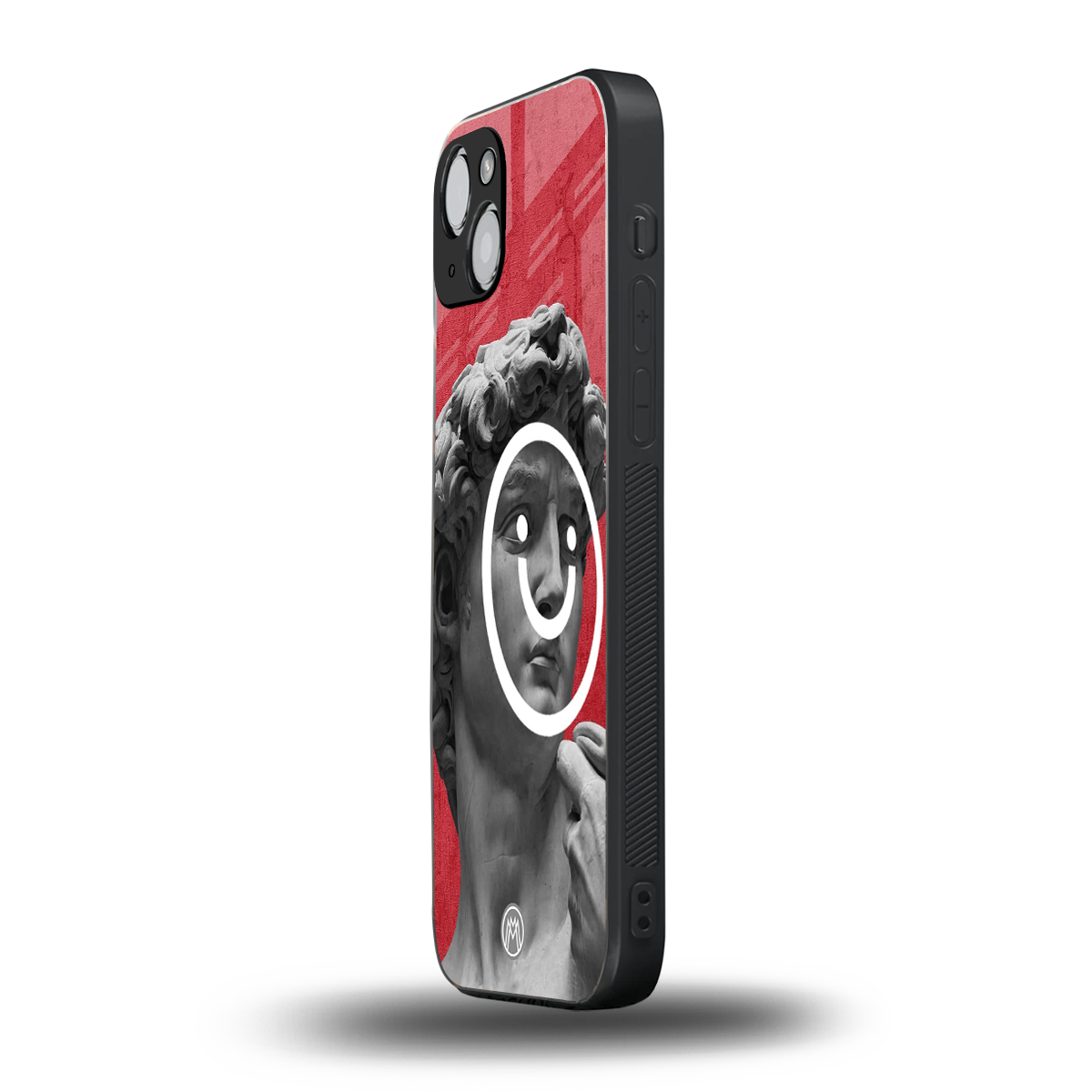 happy michelangelo back phone cover | glass case for iphone 14 plus