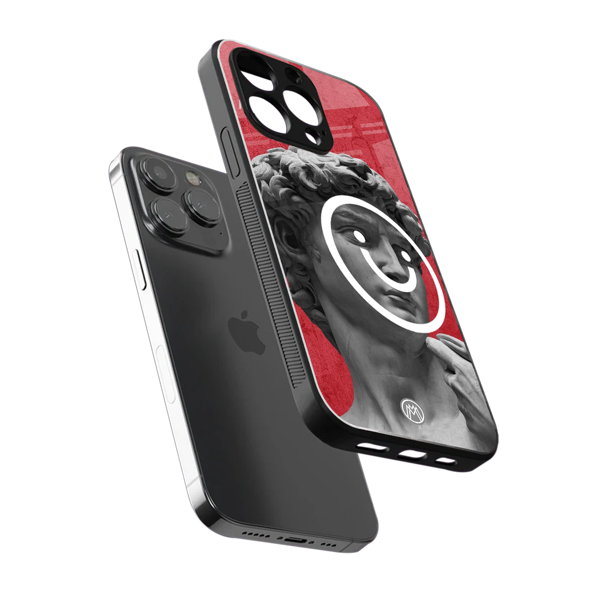 happy michelangelo back phone cover | glass case for iphone 14 pro max