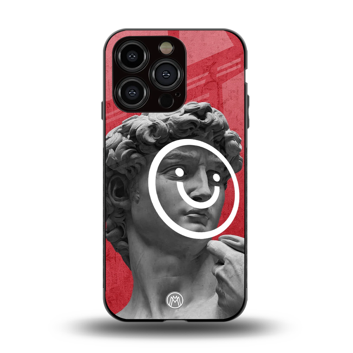 happy michelangelo back phone cover | glass case for iphone 14 pro