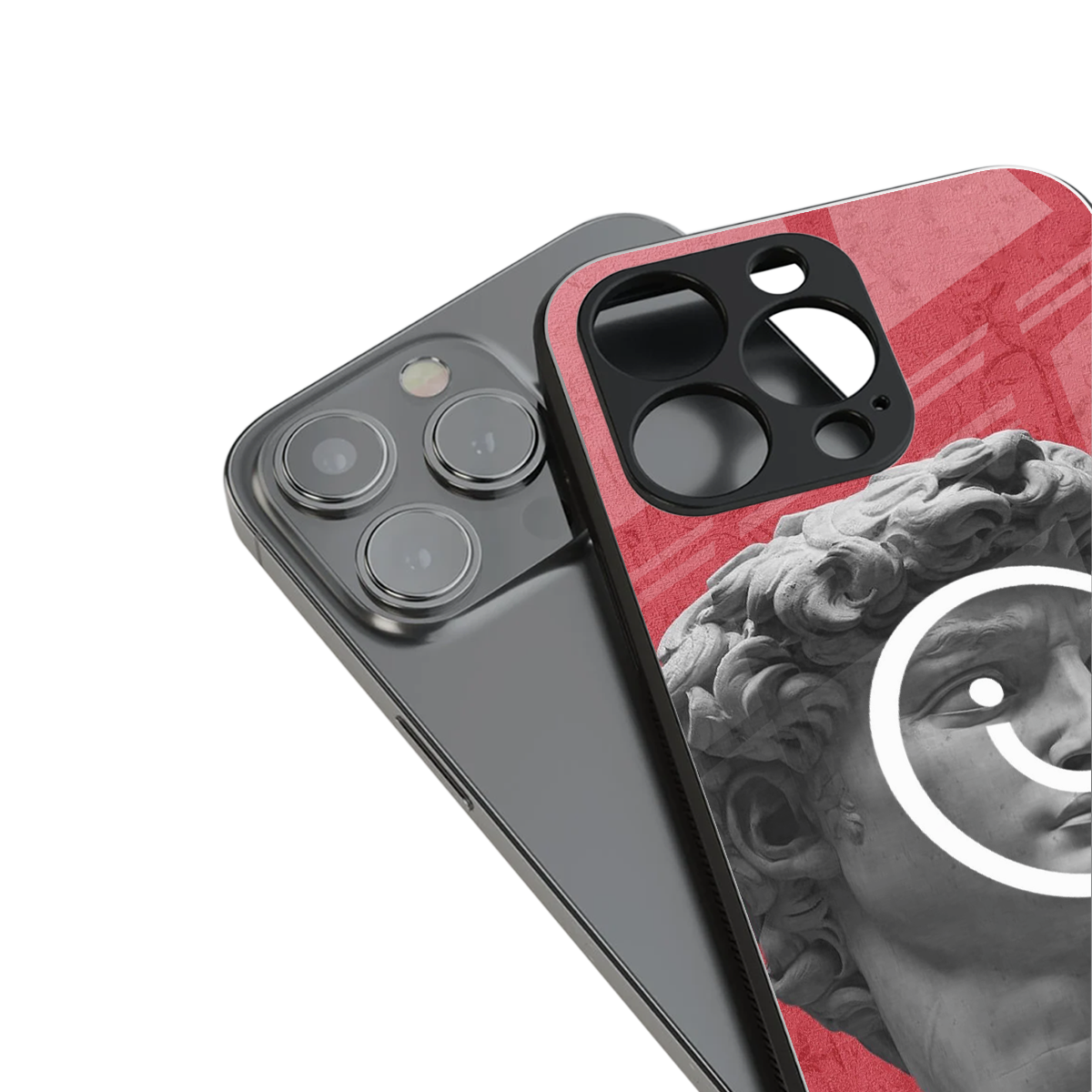 happy michelangelo back phone cover | glass case for iphone 14 plus