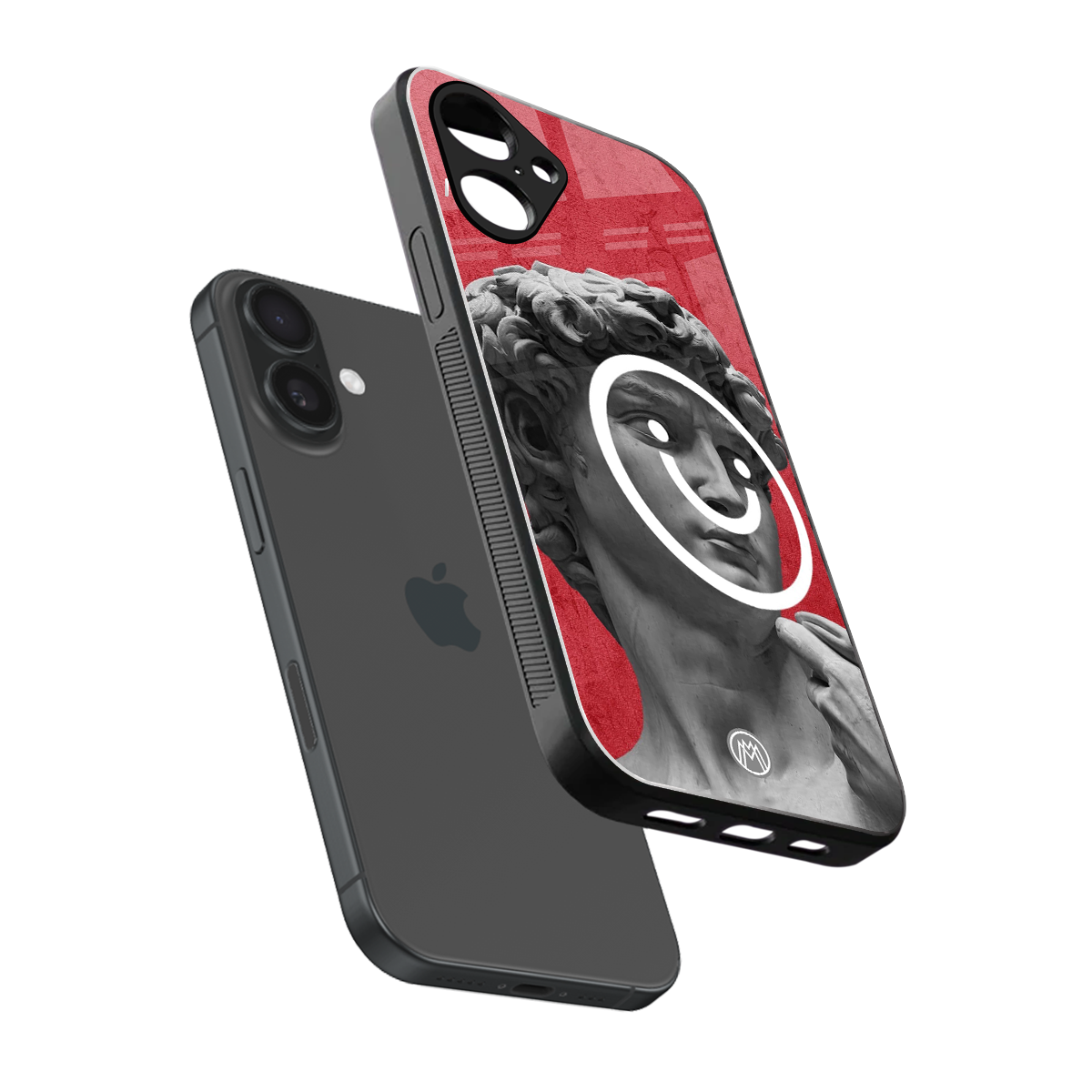 happy michelangelo back phone cover | glass case for iphone 16