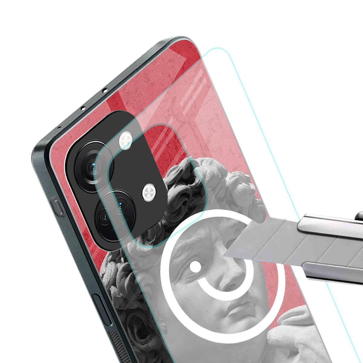 happy michelangelo back phone cover | glass case for oneplus nord 3