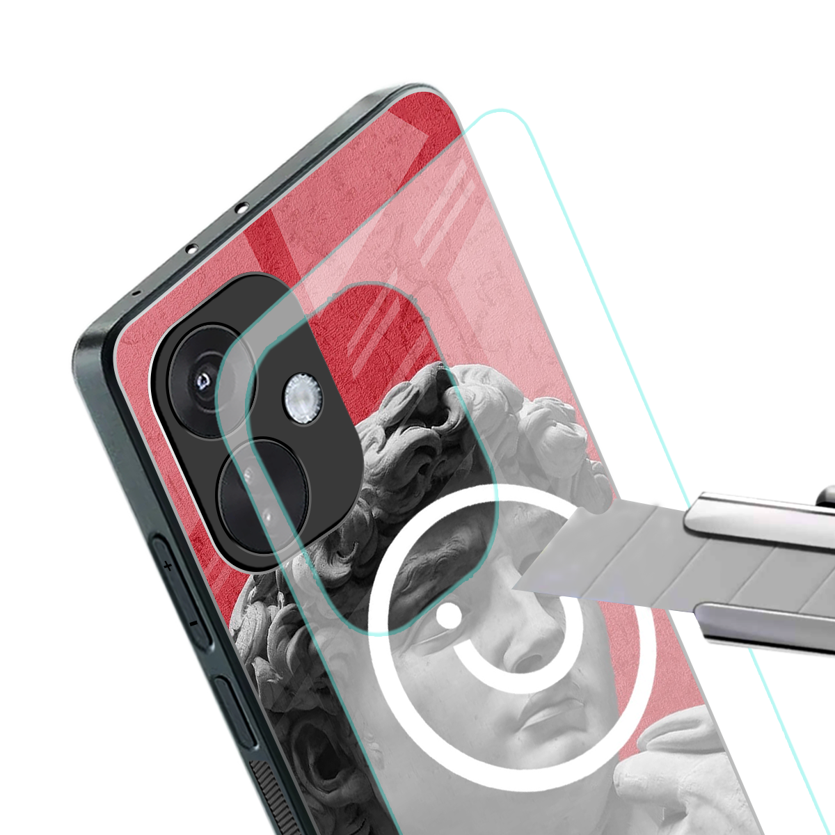 happy michelangelo back phone cover | glass case for oneplus nord ce 3