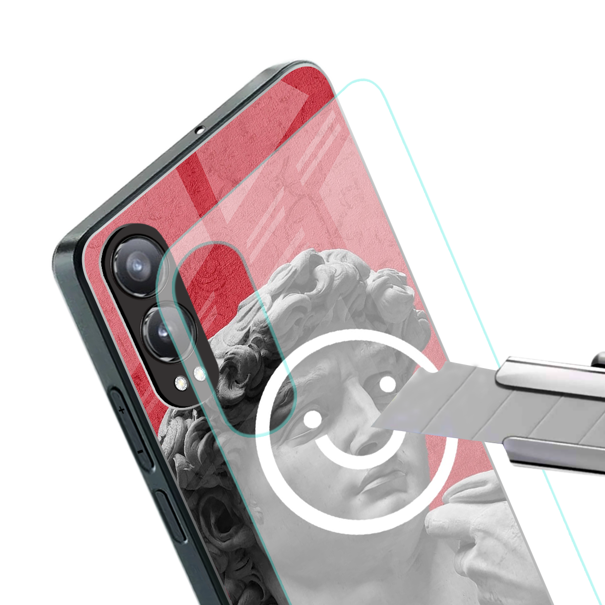 happy michelangelo back phone cover | glass case for oneplus nord ce 4 lite
