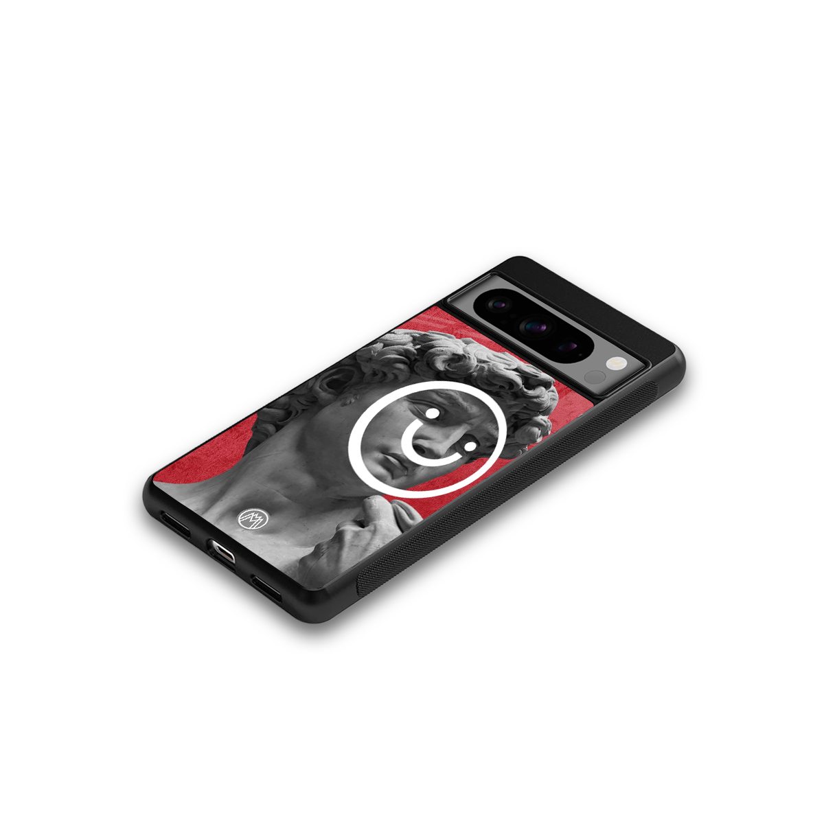 happy michelangelo back phone cover | glass case for google pixel 8 pro