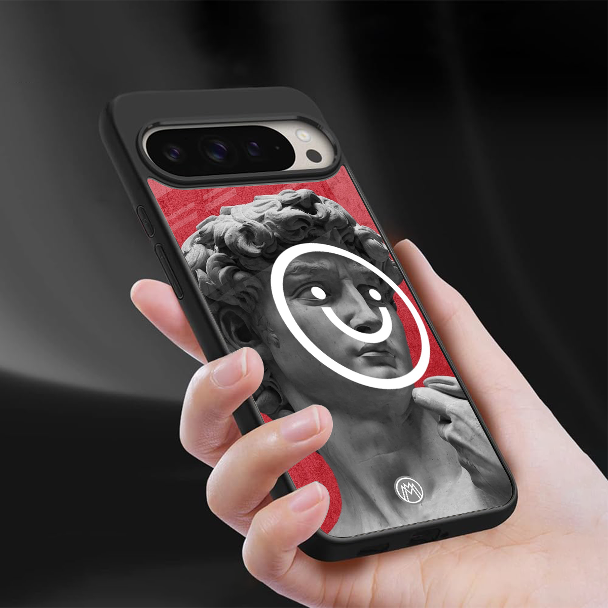 happy michelangelo back phone cover | glass case for google pixel 9 pro