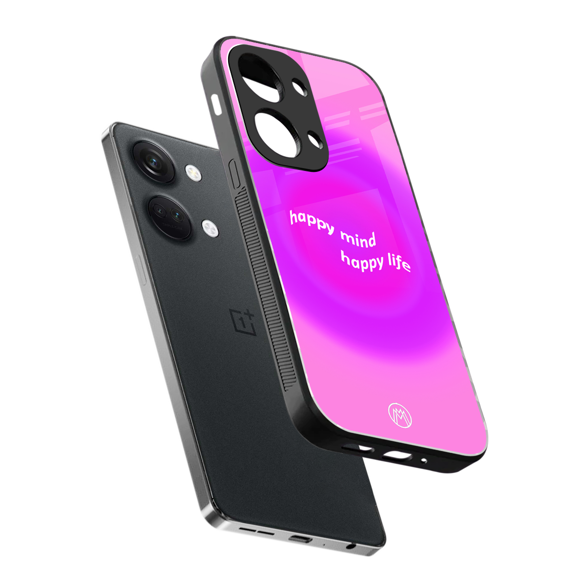 happy mind back phone cover | glass case for oneplus nord 3
