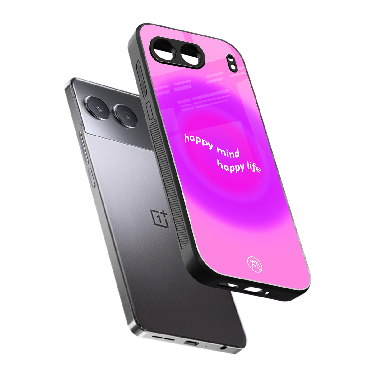 happy mind back phone cover | glass case for oneplus nord 4