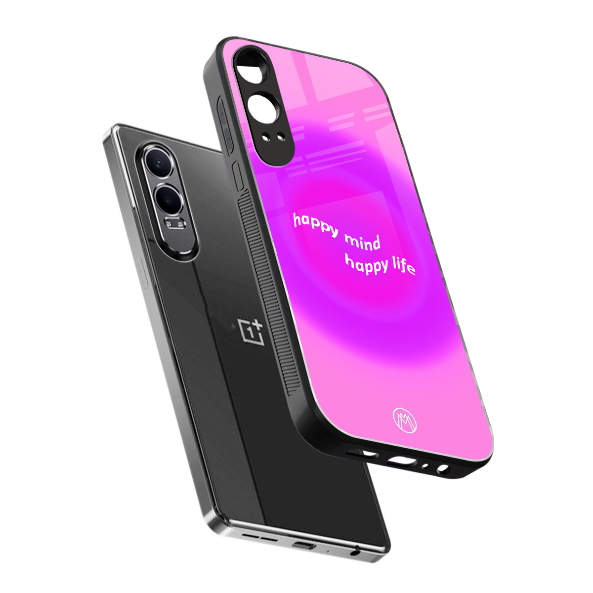 happy mind back phone cover | glass case for oneplus nord ce 4 lite