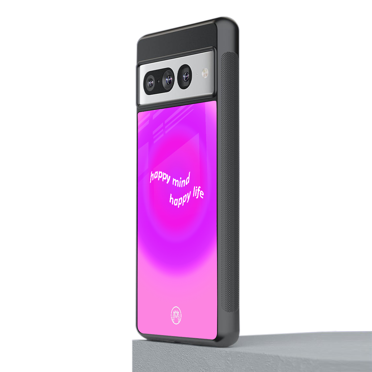 happy mind back phone cover | glass case for google pixel 7 pro