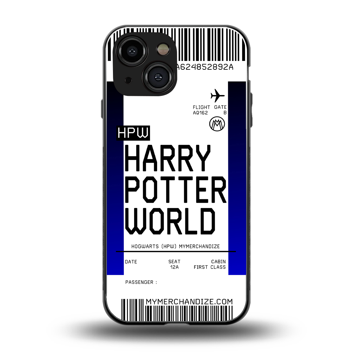 harry potter hogwarts boarding pass ticket back phone cover | glass case for iphone 13 mini