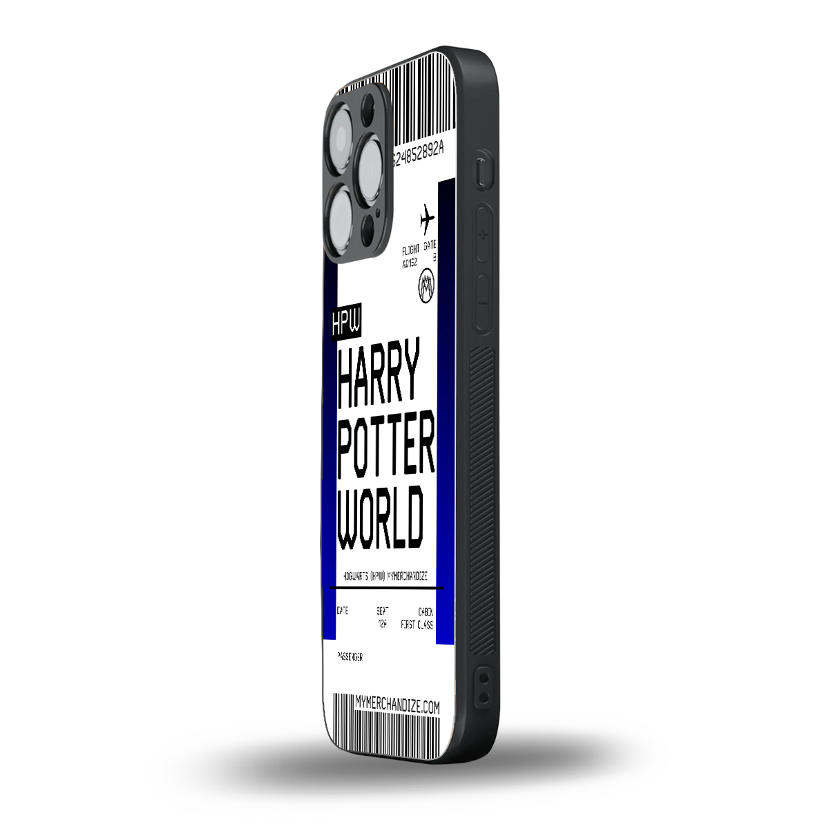 harry potter hogwarts boarding pass ticket back phone cover | glass case for iphone 16 pro max