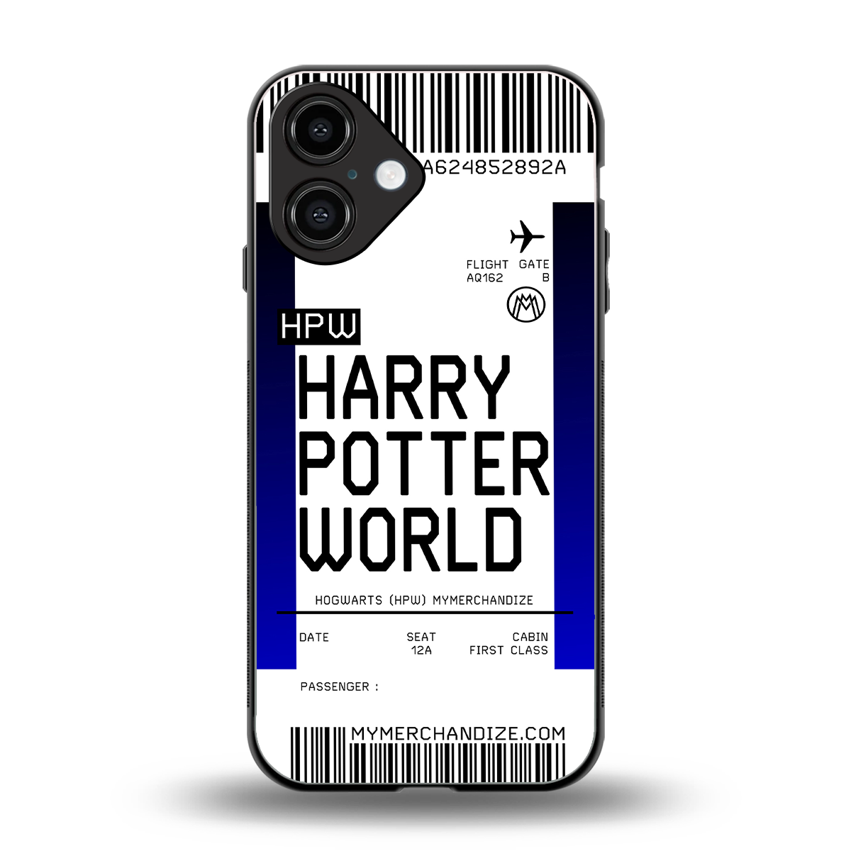 harry potter hogwarts boarding pass ticket back phone cover | glass case for iphone 16