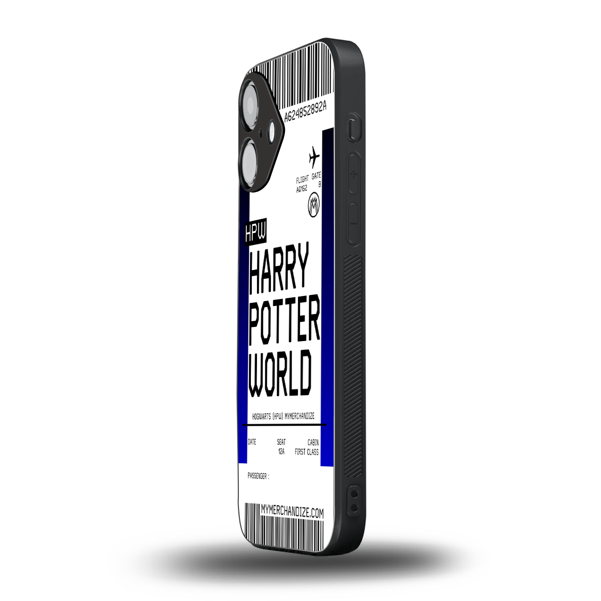 harry potter hogwarts boarding pass ticket back phone cover | glass case for iphone 16