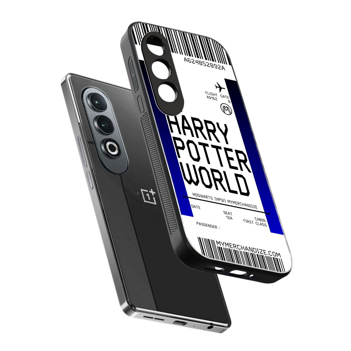 harry potter hogwarts boarding pass ticket back phone cover | glass case for oneplus nord ce 4