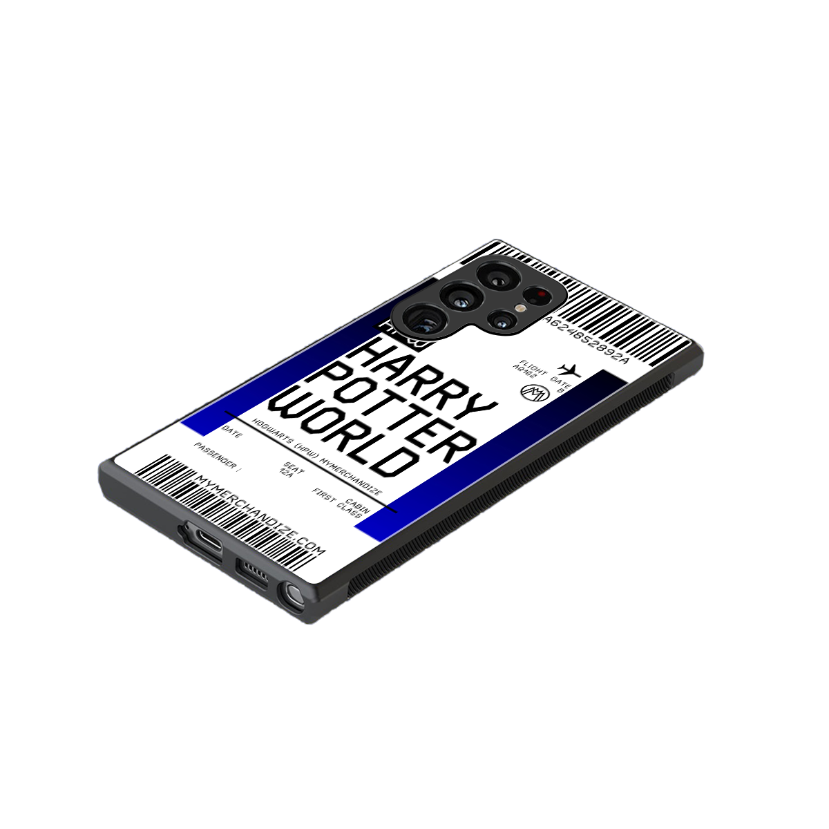 harry potter hogwarts boarding pass ticket back phone cover | glass case for samsung galaxy s24 ultra