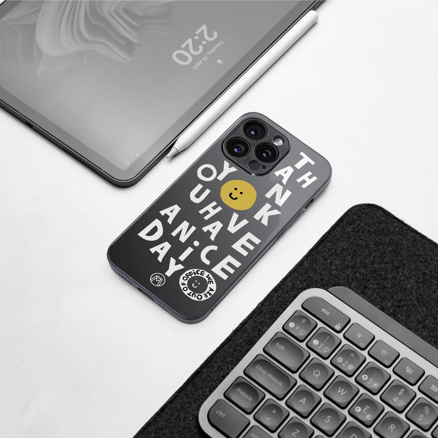 have a nice day back phone cover | glass case for iphone 16