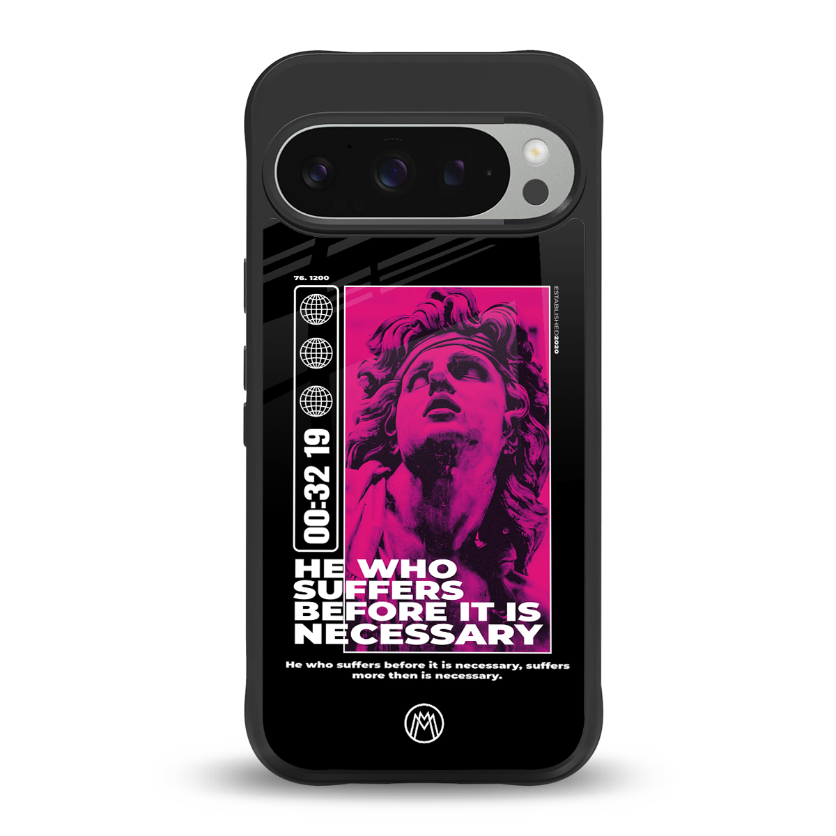 he who suffers back phone cover | glass case for google pixel 9 pro