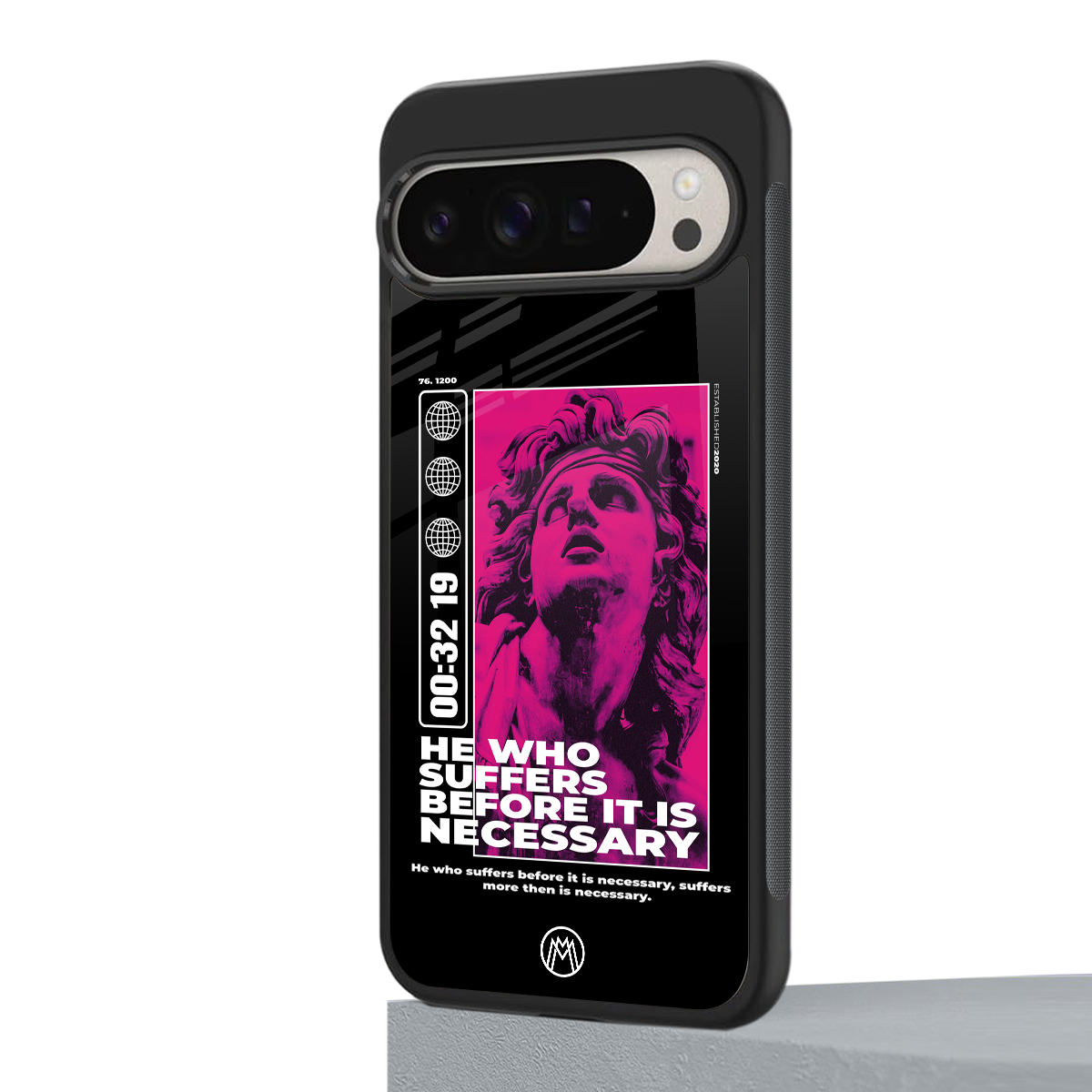 he who suffers back phone cover | glass case for google pixel 9 pro