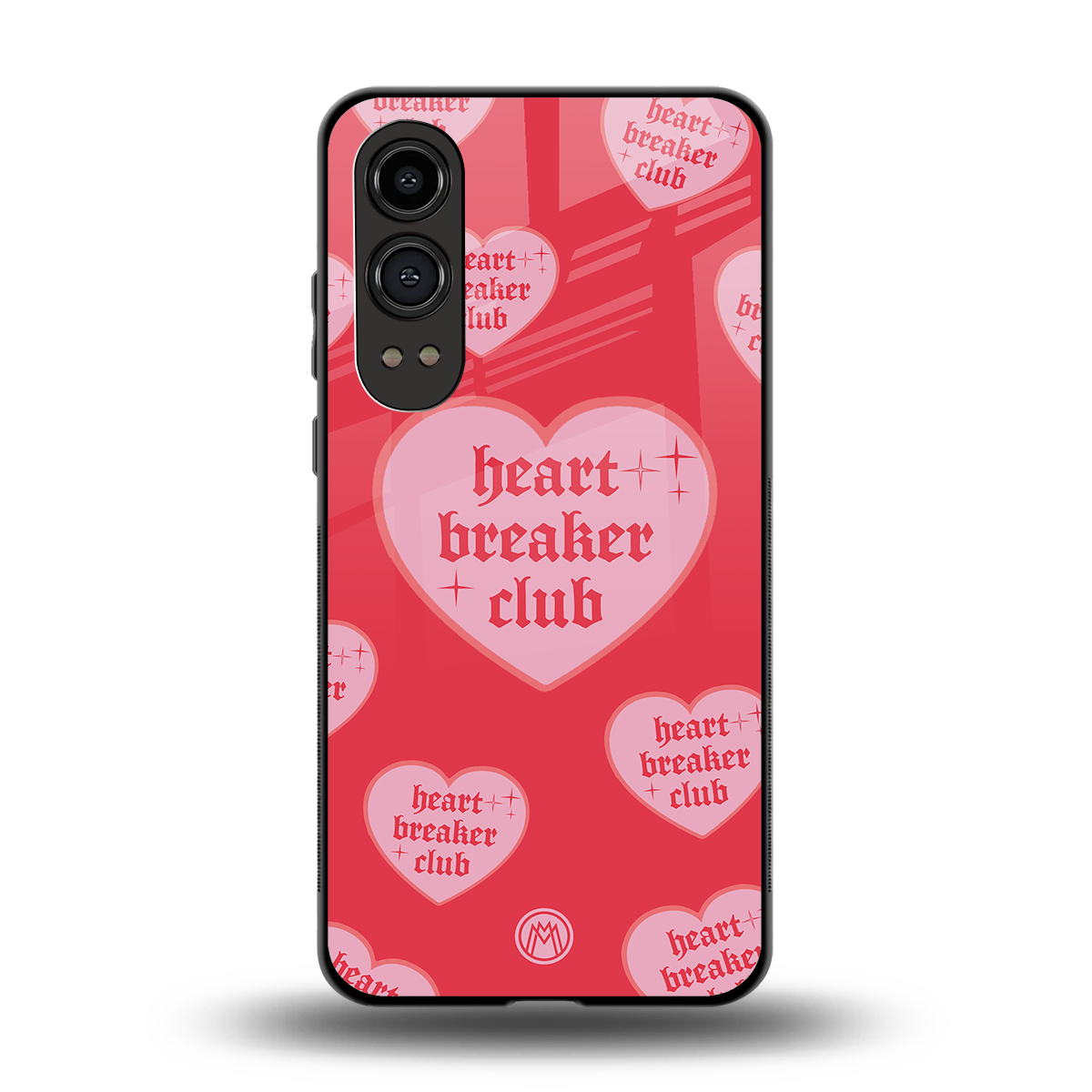 heart breaker club back phone cover | glass case for oneplus nord ce 4 lite