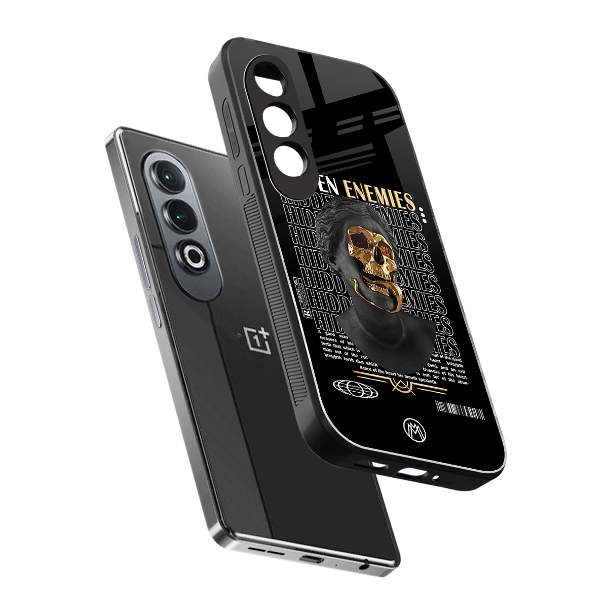 hidden enemies back phone cover | glass case for oneplus nord ce 4