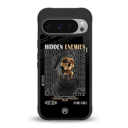 hidden enemies back phone cover | glass case for google pixel 9 pro