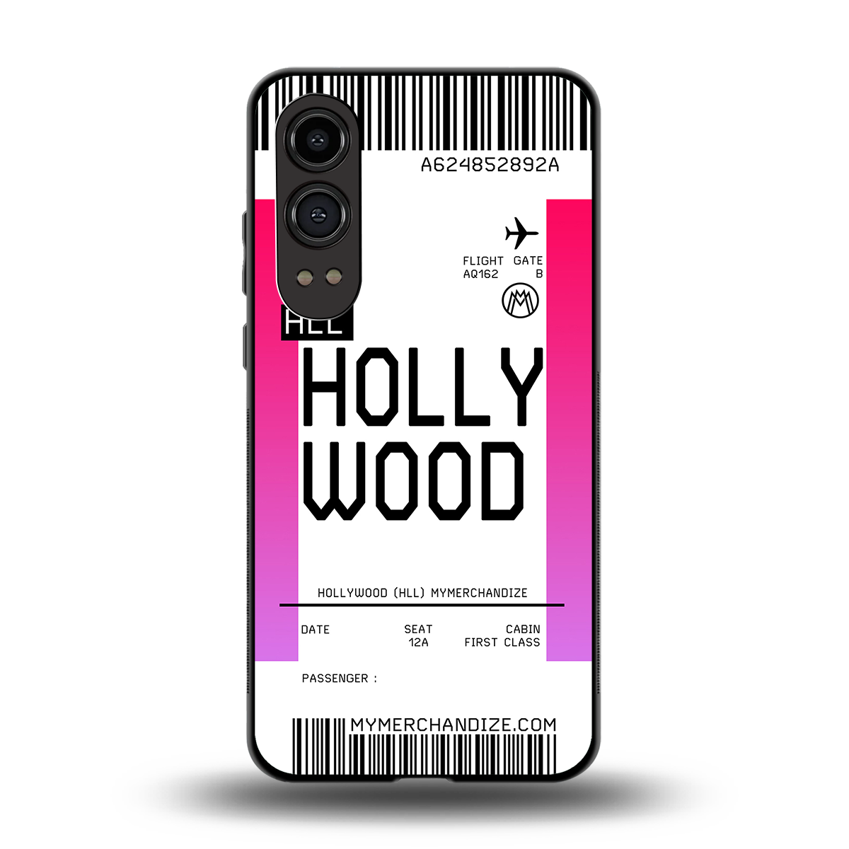 hollywood boarding pass ticket back phone cover | glass case for oneplus nord ce 4 lite