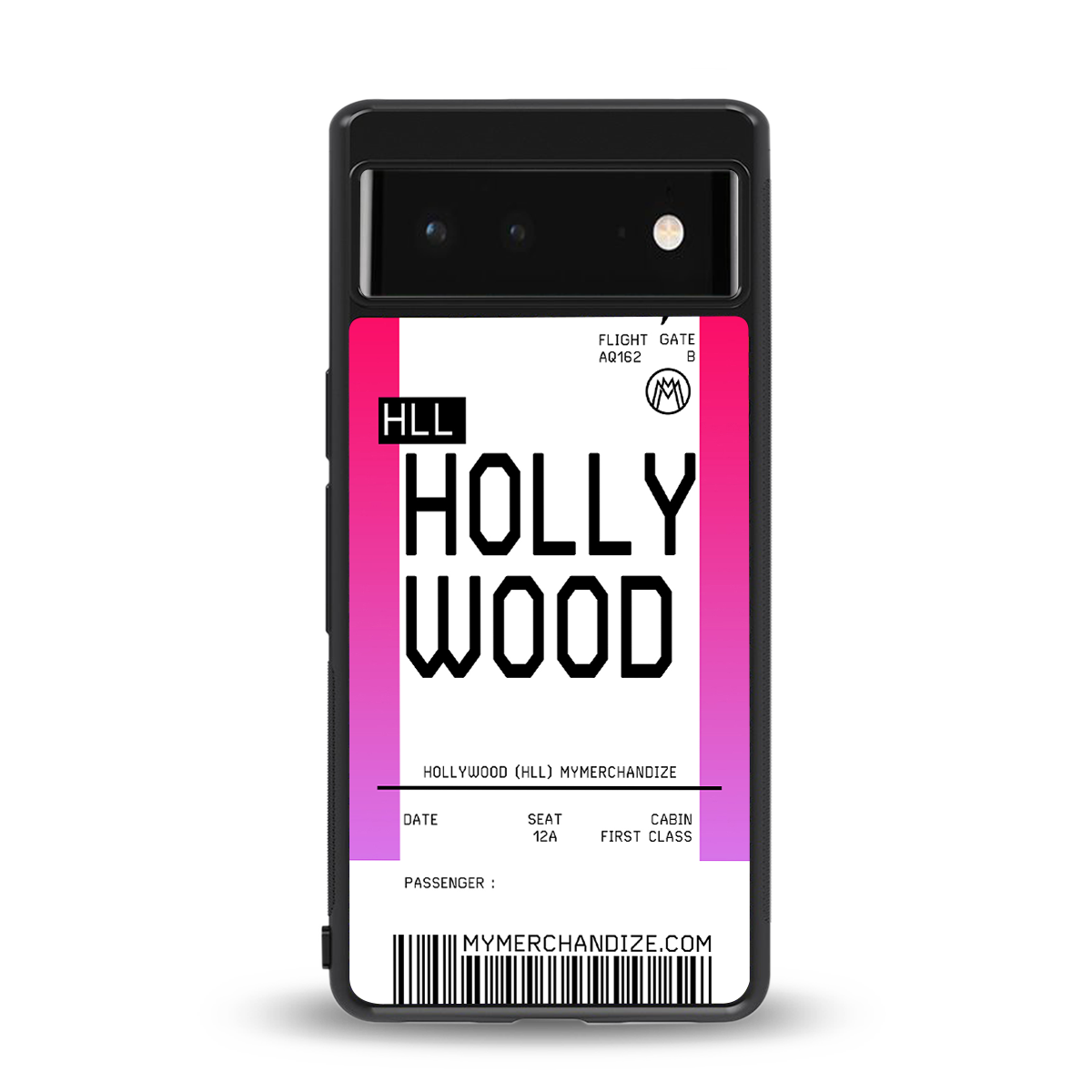 hollywood boarding pass ticket back phone cover | glass case for google pixel 6